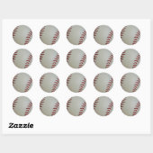 Sticker Rond Baseball (Feuille)