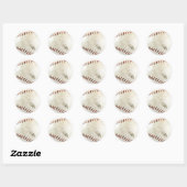 Sticker Rond Baseball (Feuille)
