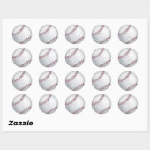 Sticker Rond Baseball (Feuille)