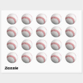Sticker Rond Baseball (Feuille)
