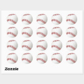 STICKER ROND BASEBALL (Feuille)