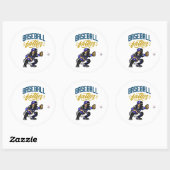 Sticker Rond Baseball (Feuille)
