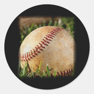 Sticker Rond Baseball