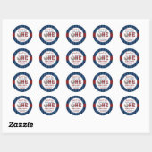 Sticker Rond Baseball 1er anniversaire Favoriser (Feuille)