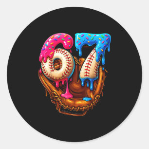 Sticker Rond Baseball 67 Six Seven Drôle 6 7 Mème Gen Alpha Mem