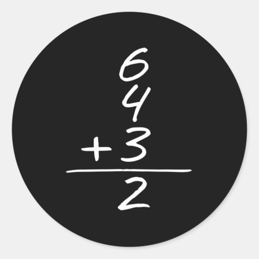 Sticker Rond Baseball 6 4 3 Double Play Turn Two Design (Devant)