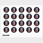 Sticker Rond Baseball américain (Feuille)