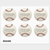 Sticker Rond Baseball avec adresse (Feuille)