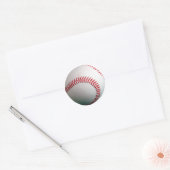 Sticker Rond Baseball avec Red Stitch (Enveloppe)