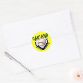 STICKER ROND BASEBALL D'OAKLAND (Enveloppe)