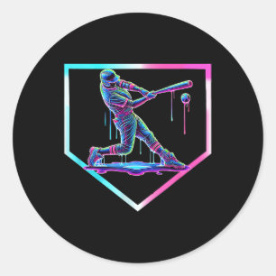 Sticker Rond Baseball Driam Crème de glace Baseball Accueil Pla