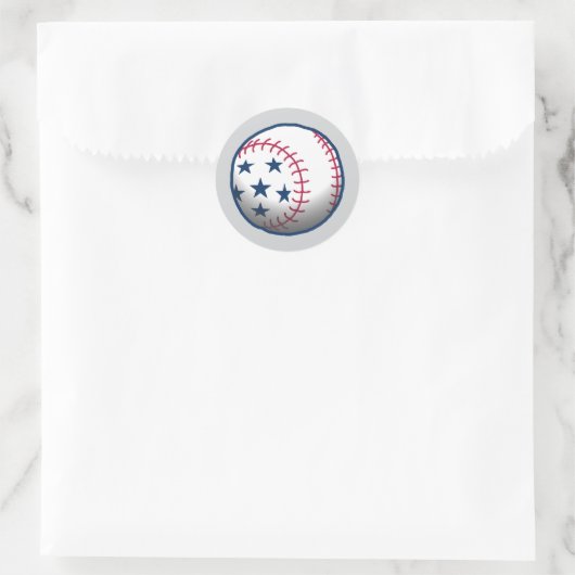 Sticker Rond Baseball du 4 juillet (Sac)