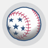 Sticker Rond Baseball du 4 juillet (Devant)