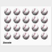 Sticker Rond Baseball - Effet 3D (Feuille)