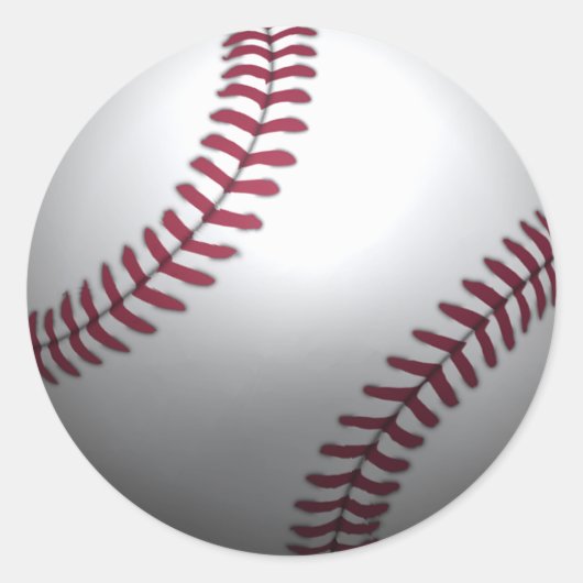 Sticker Rond Baseball - Effet 3D (Devant)