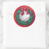 Sticker Rond Baseball en couronne rouge (Sac)