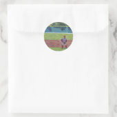 Sticker Rond Baseball en mer (Sac)