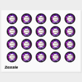 Sticker Rond Baseball en peluche; softball (Feuille)