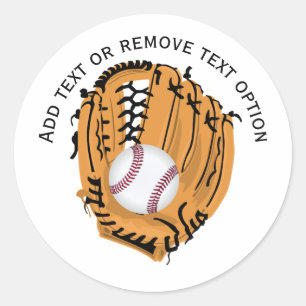 Sticker Rond Baseball et gant de baseball