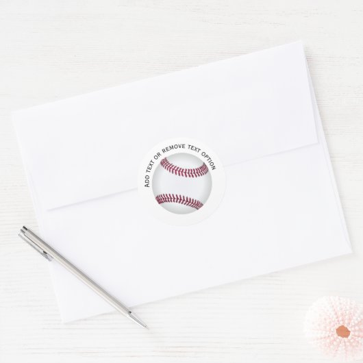 Sticker Rond Baseball Game Ball (Enveloppe)