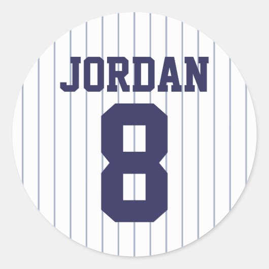Sticker Rond Baseball Jersey - Sports Thème Anniversaire (Devant)