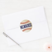 STICKER ROND BASEBALL MILWAUKEE (Enveloppe)