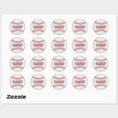 Sticker Rond Baseball Personnaliser (Feuille)