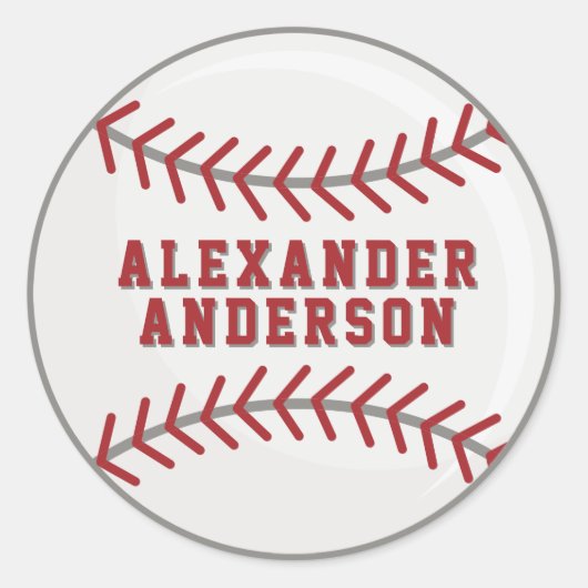 Sticker Rond Baseball Personnaliser (Devant)