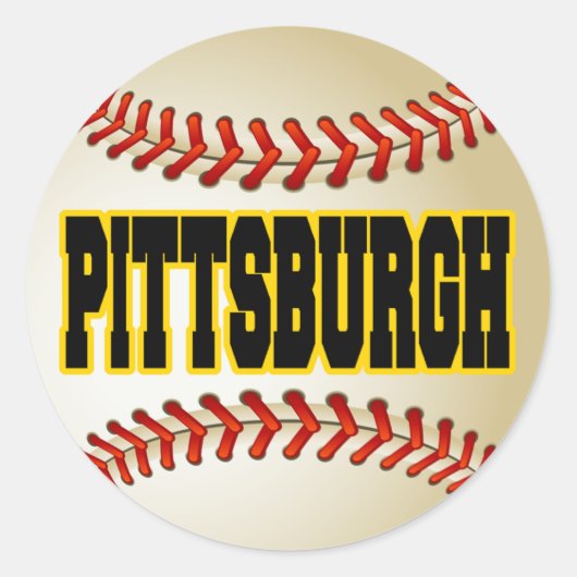 STICKER ROND BASEBALL PITTSBURGH (Devant)