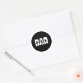 Sticker Rond Baseball Player Papa Baseball Lovers Men Father Da (Enveloppe)
