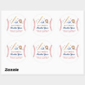 Sticker Rond Baseball Rookie Année Anniversaire Merci (Feuille)