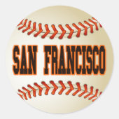STICKER ROND BASEBALL SAN FRANCISCO (Devant)