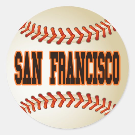 STICKER ROND BASEBALL SAN FRANCISCO (Devant)