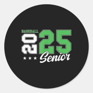 Sticker Rond Baseball Senior Night Baseball Senior 2025 Graduat