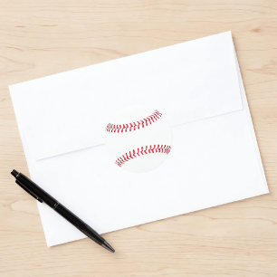 Sticker Rond Baseball simple avec coutures Sports personnalisab