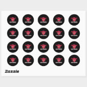 Sticker Rond Baseball Sof pour la sensibilisation aux maladies (Feuille)