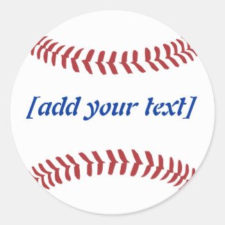 Sticker Rond Baseball [texte personnalisé]