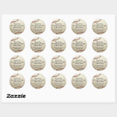 Sticker Rond Baseball vintage (Feuille)