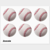 Sticker Rond Baseballs - Personnaliser Baseball Arrière - plan (Feuille)