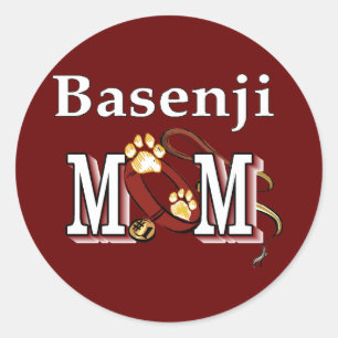 Sticker Rond Basenji Dog