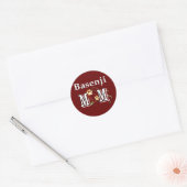 Sticker Rond Basenji Dog (Enveloppe)