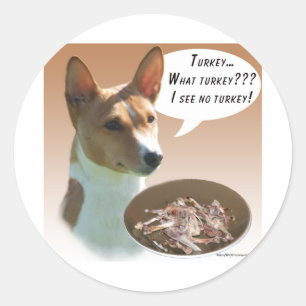 Sticker Rond Basenji Turquie