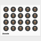 Sticker Rond Bash de monstres de minuit d'Halloween (Feuille)