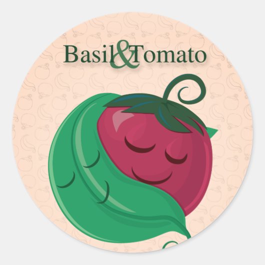 Sticker Rond Basil et tomate (Devant)