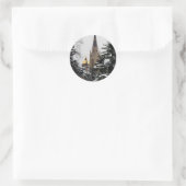 Sticker Rond Basilique de la Neige (Sac)