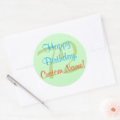 Sticker Rond Basique 72e anniversaire (Enveloppe)