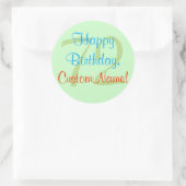 Sticker Rond Basique 72e anniversaire (Sac)