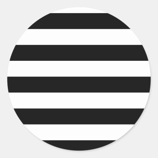 Sticker Rond Basiques en noir et blanc (Devant)