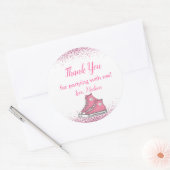 Sticker Rond Basket Anniversaire, Parties scintillant douce 16 (Enveloppe)