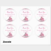 Sticker Rond Basket Anniversaire, Parties scintillant douce 16 (Feuille)